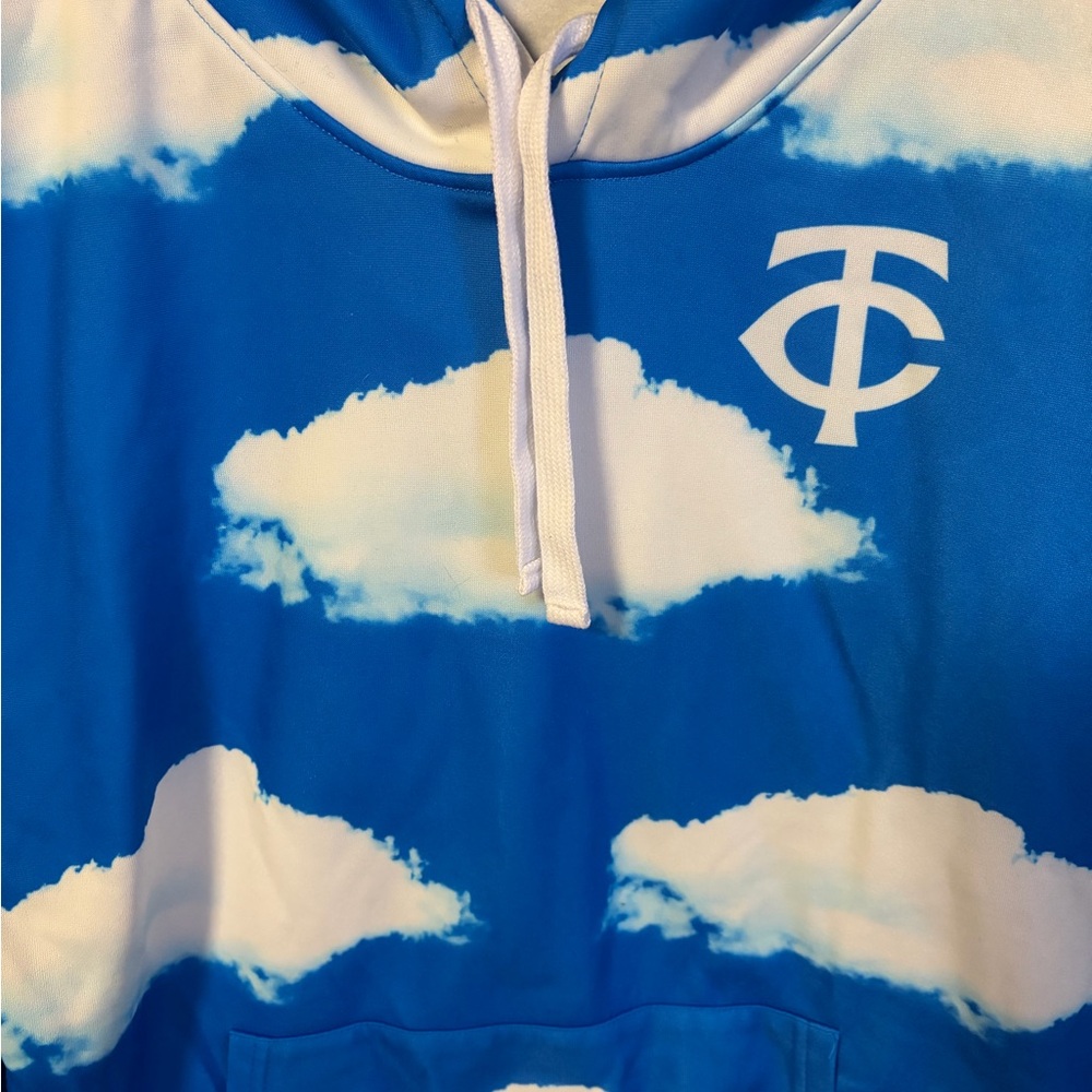 MN Twins/ Prince Blue Cloud Print Hoodie